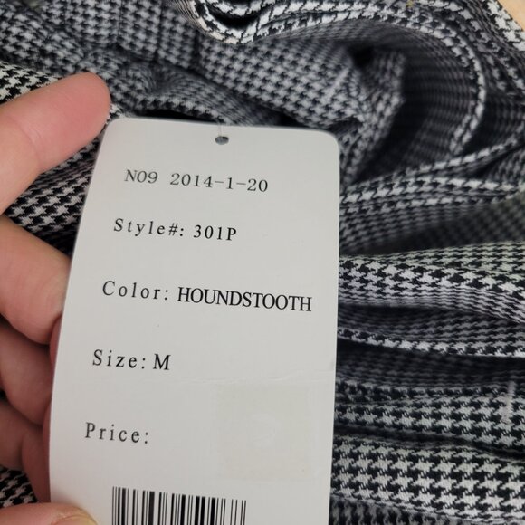 Mobb Women's Black White Plaid Checkered Elastic Weight High Rise Pant S,M,3XL - Picture 10 of 16